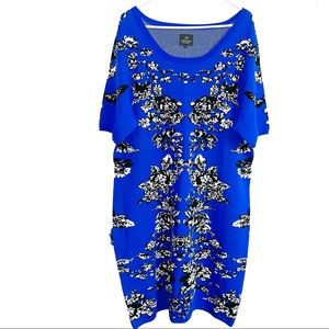 Women's Adrianna Pappell Royal Blue Midi Dress-3x